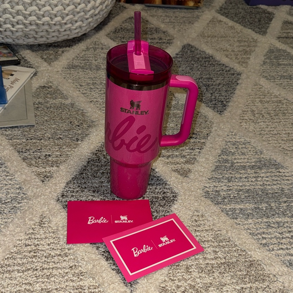 Stanley Hot Pink Tumbler with Straw